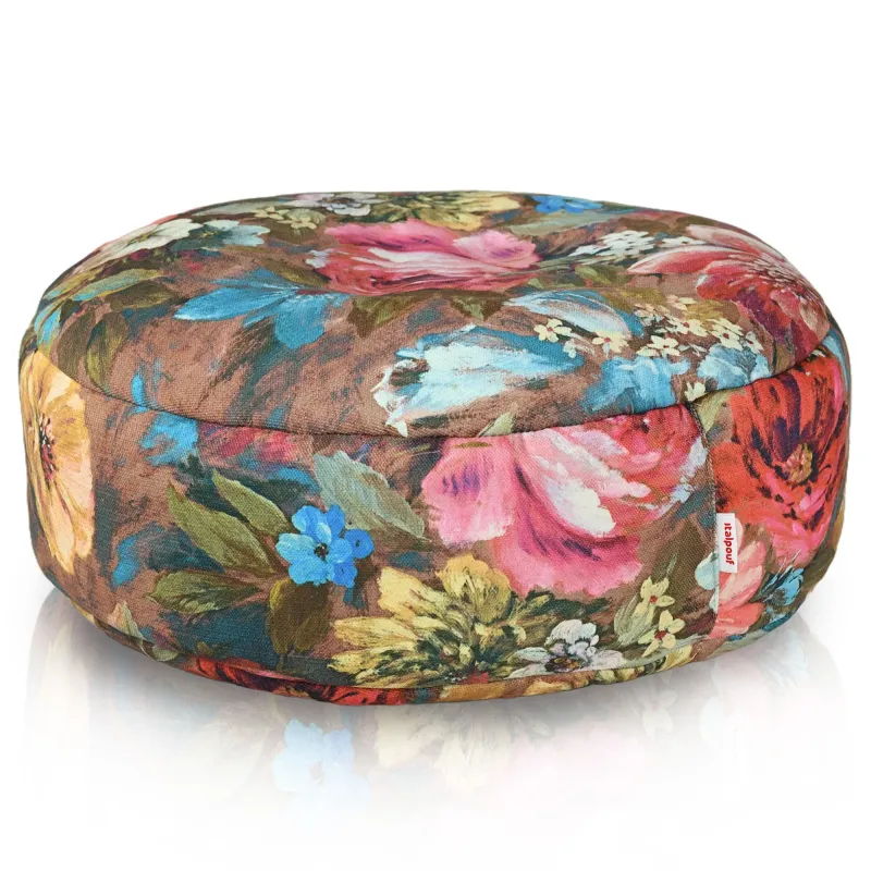 Pouf Poggiapiedi Rotondo - Tessuto Stampato Premium – vista 7