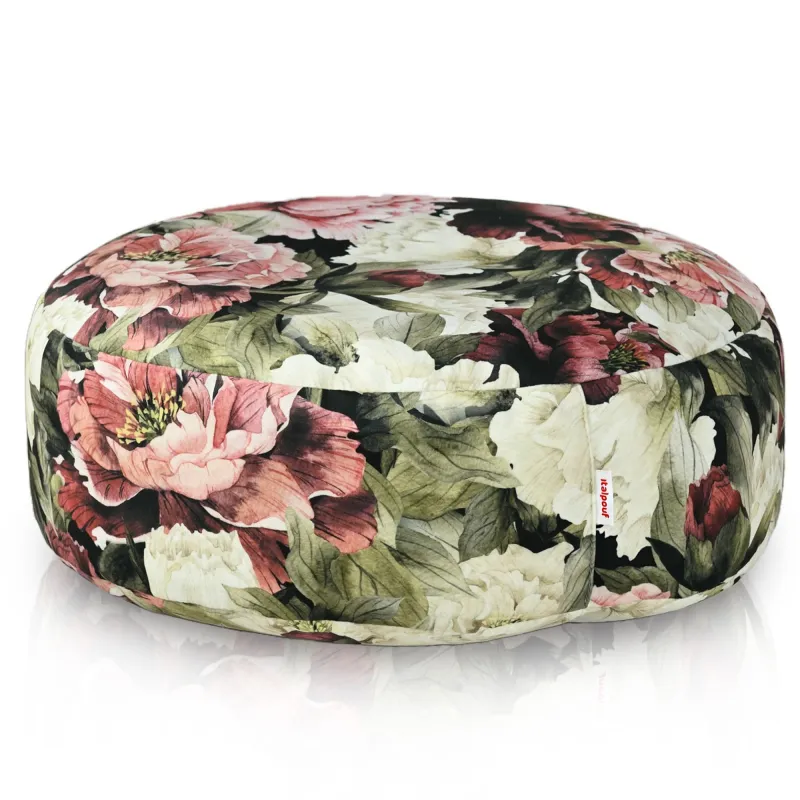 Pouf Poggiapiedi Rotondo - Tessuto Stampato Premium – vista 6