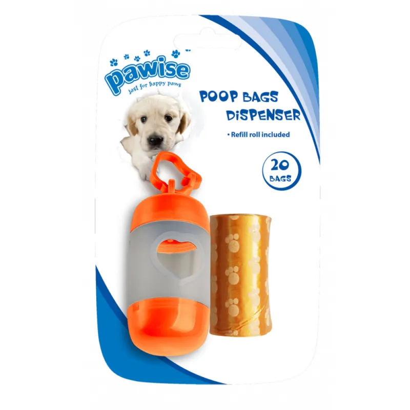Dispenser verde per sacchetti per feci, accessorio pratico per animali domestici