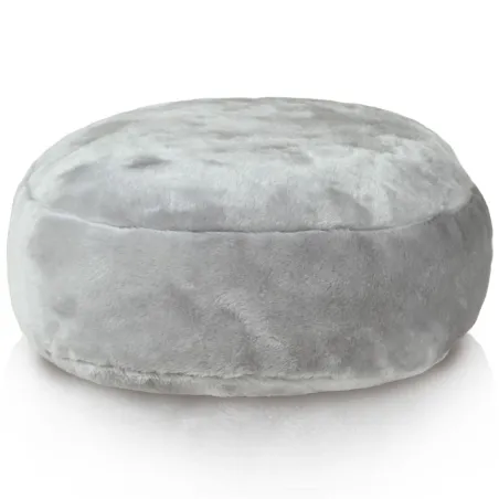 Pouf Poggiapiedi Rotondo - Pelliccia Sintetica Yeti