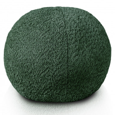Verde scuro bouclé cuscino decorativo a forma di palla