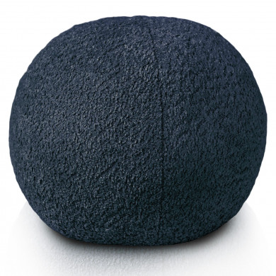 Blu navy bouclé cuscino decorativo a forma di palla