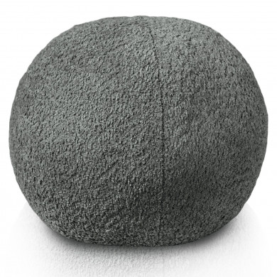 Grigio bouclé cuscino decorativo a forma di palla