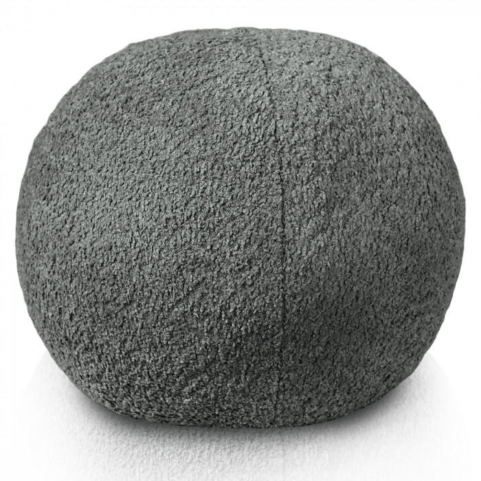 Ecru bouclé cuscino decorativo a forma di palla