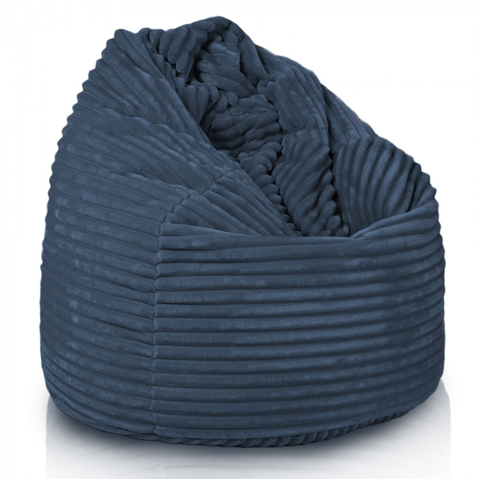 Blu marino pouf sacco xl stripe