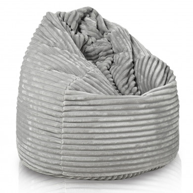 Grigio chiaro pouf sacco stripe