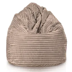 Beige pouf sacco gigante XXL stripe