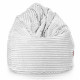 Bianco pouf sacco gigante xxl stripe