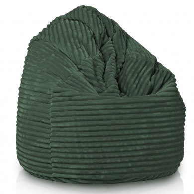 Verde scuro pouf sacco gigante xxl stripe