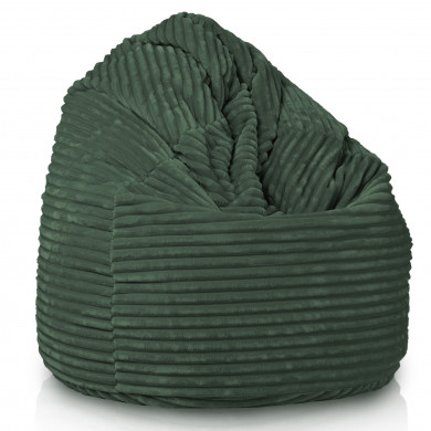 Verde scuro pouf sacco stripe