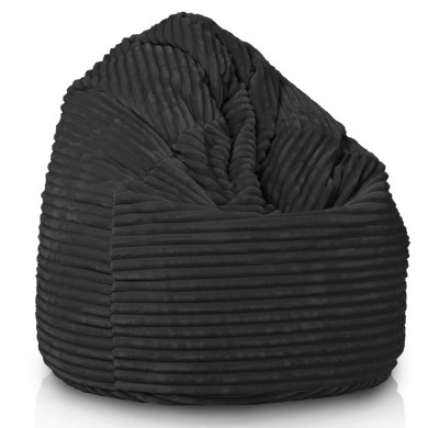 Nero pouf sacco stripe