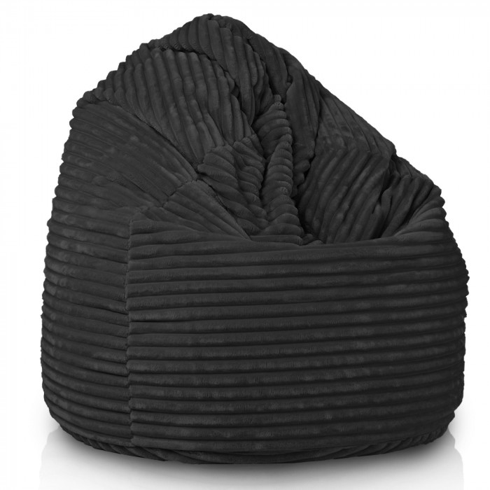 Nero pouf sacco gigante xxl stripe