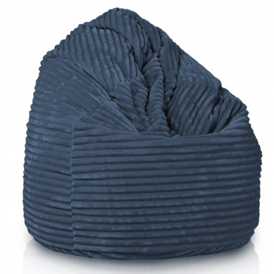 Blu marino pouf sacco stripe
