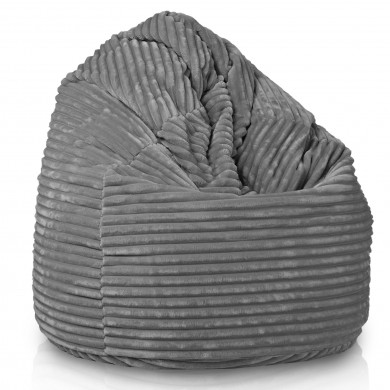 Grigio pouf sacco stripe