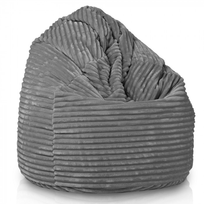 Grigio pouf sacco gigante xxl stripe