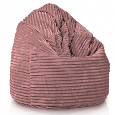 Rosa sbiadito pouf sacco stripe