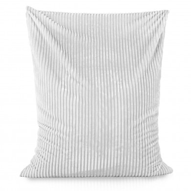 Bianco cuscino pouf gigante stripe