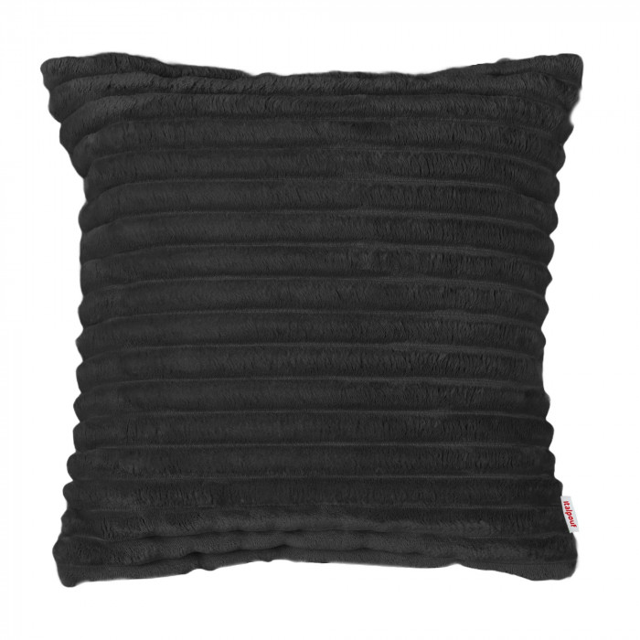 Nero cuscino decorativo quadrato stripe
