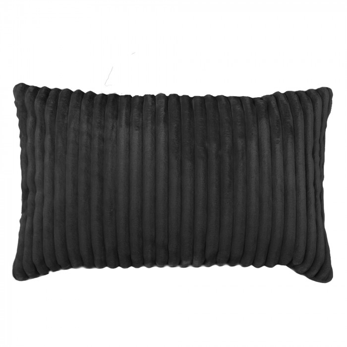 Nero cuscino decorativo rettangolare stripe