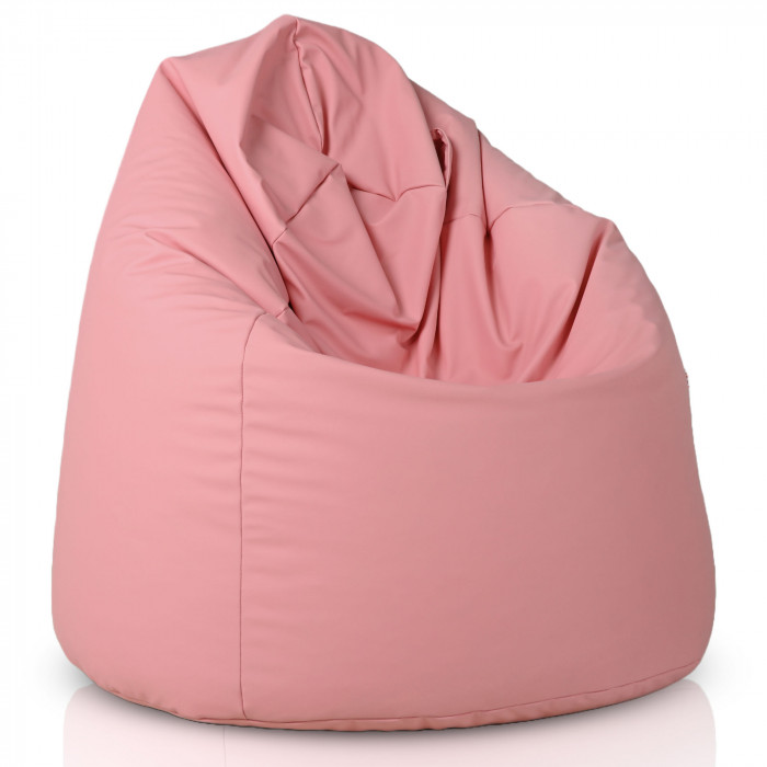 Pouf Sacco XL Rosa chiaro Ecopelle