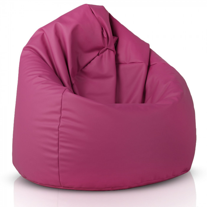 Fucsia Pouf Sacco Gigante XXL Ecopelle