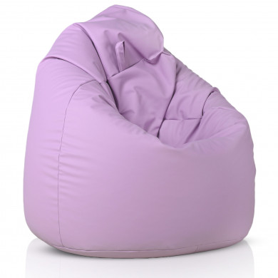 Pouf Sacco Viola chiaro Ecopelle