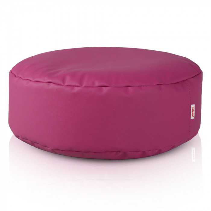 Pouf poggiapiedi Ecopelle Fucsia