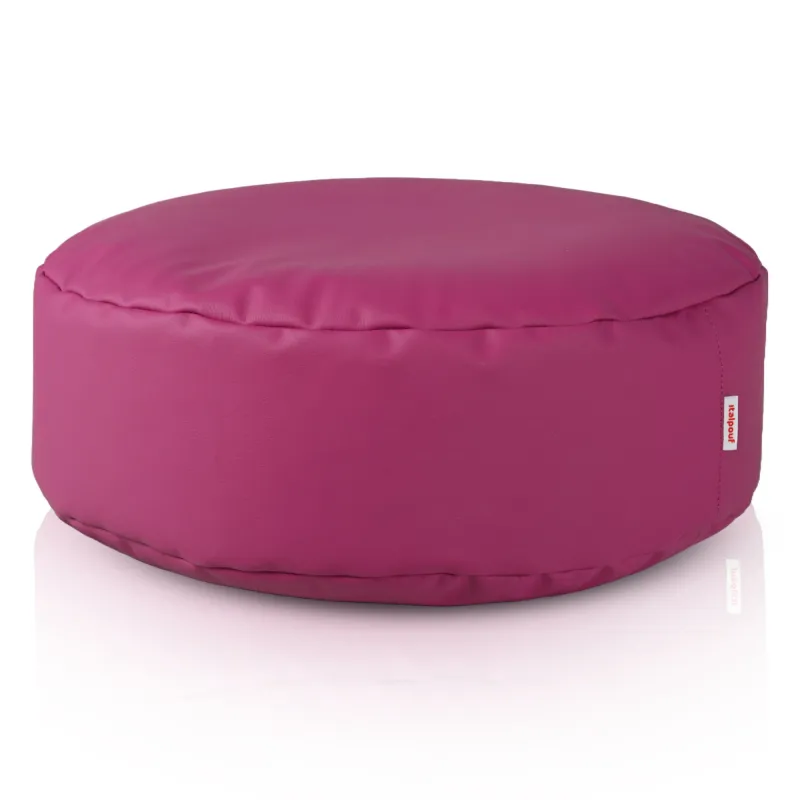 Pouf Poggiapiedi Rotondo - Ecopelle