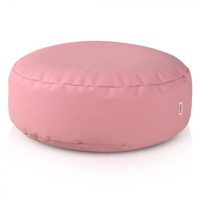 Pouf poggiapiedi Ecopelle Rosa chiaro