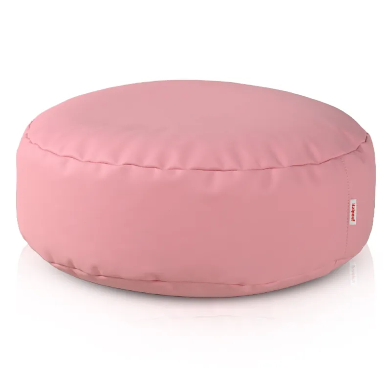 Pouf Poggiapiedi Rotondo - Ecopelle