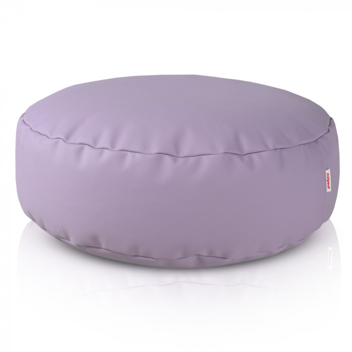 Pouf poggiapiedi Ecopelle Viola chiaro