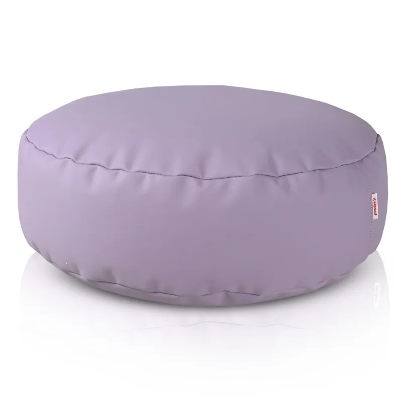 Pouf Poggiapiedi Rotondo - Ecopelle