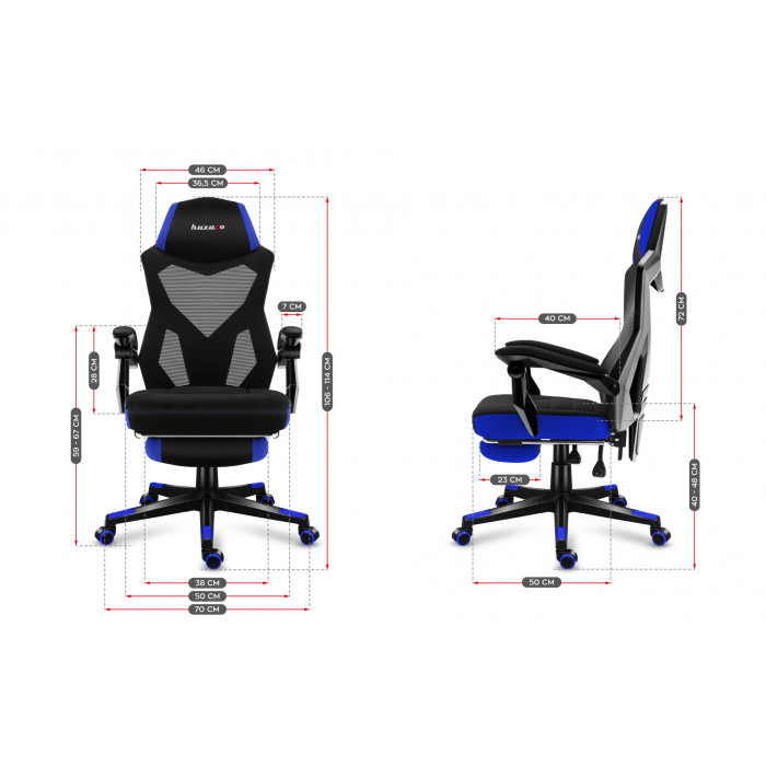 Dimensioni del sedile Huzaro Combat 3.0 Blu