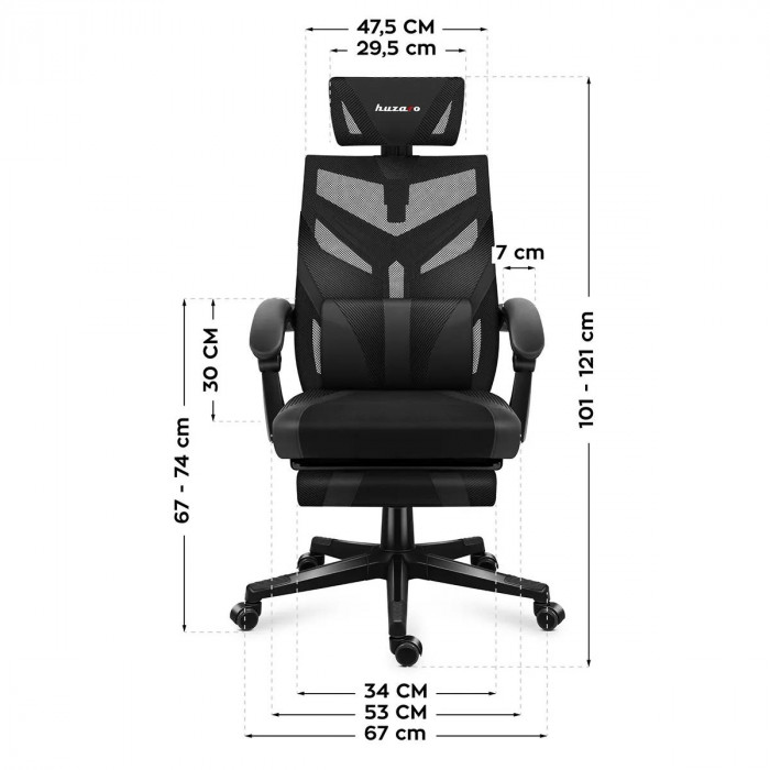 Dimensioni di Huzaro Combat 5.0 Nero