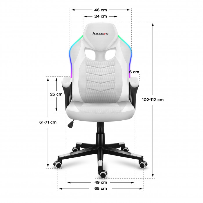 Dimensioni della sedia Huzaro Force 2.5 Carbon RGB