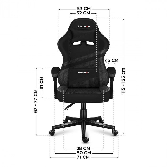 Dimensioni della sedia in Carbon Huzaro Force 4.4