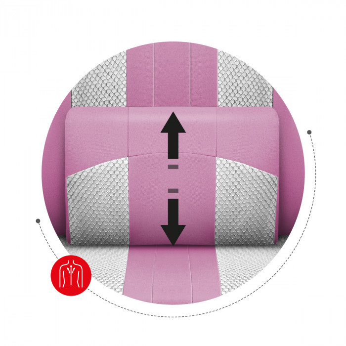 Cuscino lombare per sedia da gioco Huzaro Force 4.7 Rosa Mesh