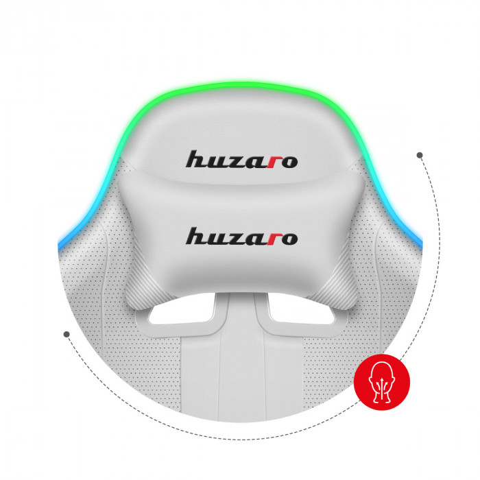 Cuscino lombare per sedia da gioco Huzaro Force 4.7 Bianco RGB