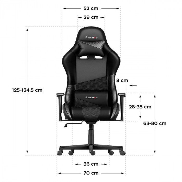 Dimensioni della sedia Huzaro Force 6.2 carbon