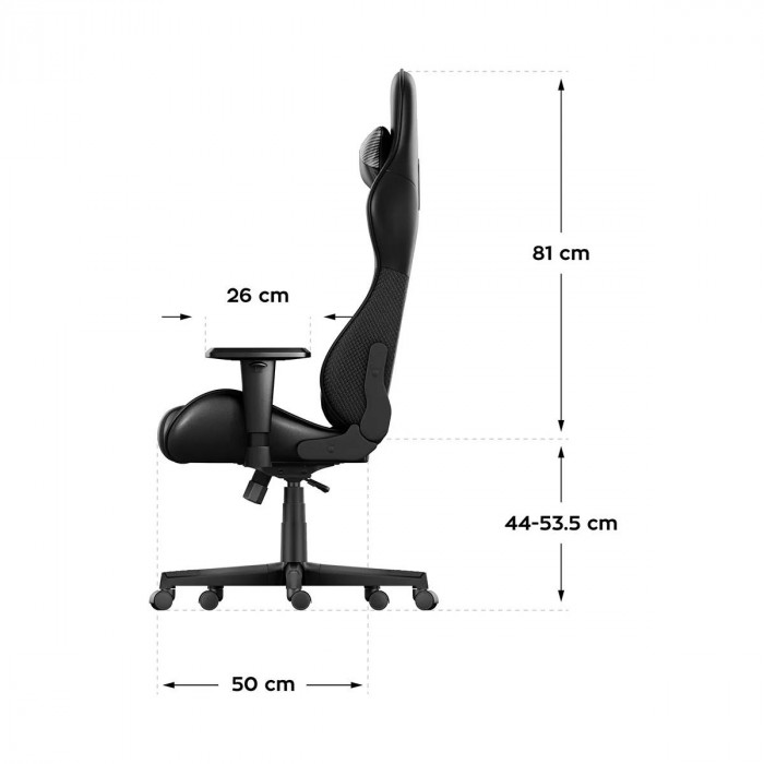 Dimensioni della sedia Huzaro Force 6.2 carbon