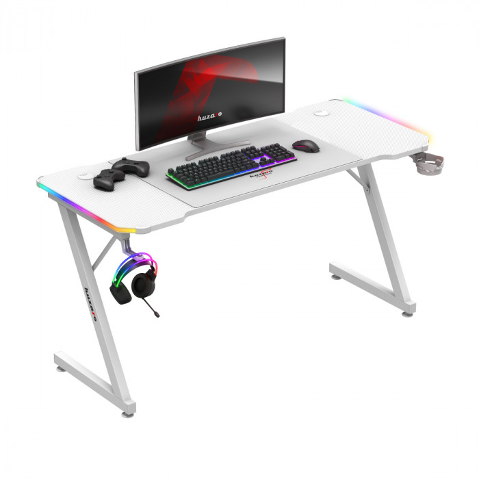 Scrivania da gioco Huzaro Hero 3.3 RGB bianco