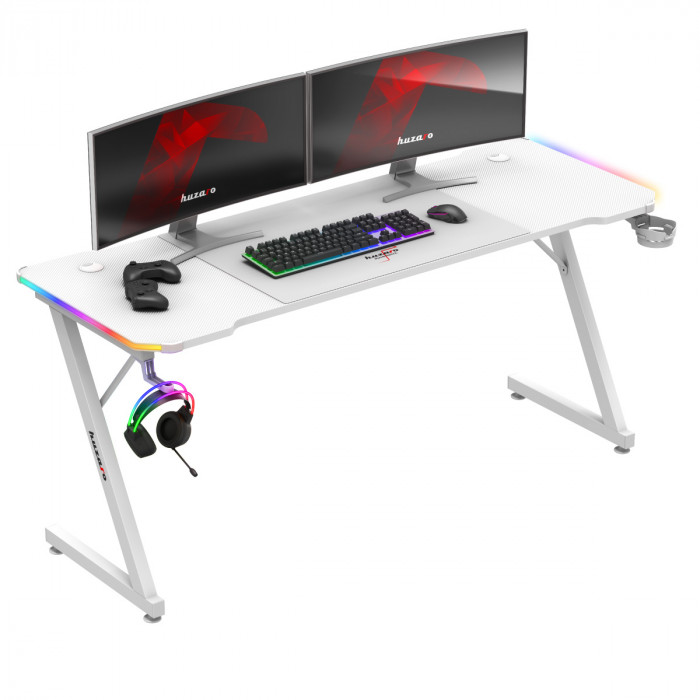 Scrivania da gioco Huzaro Hero 4.8 RGB bianco