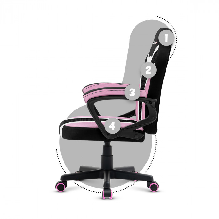 Lato sinistro della sedia Huzaro Ranger 1.0 Rosa