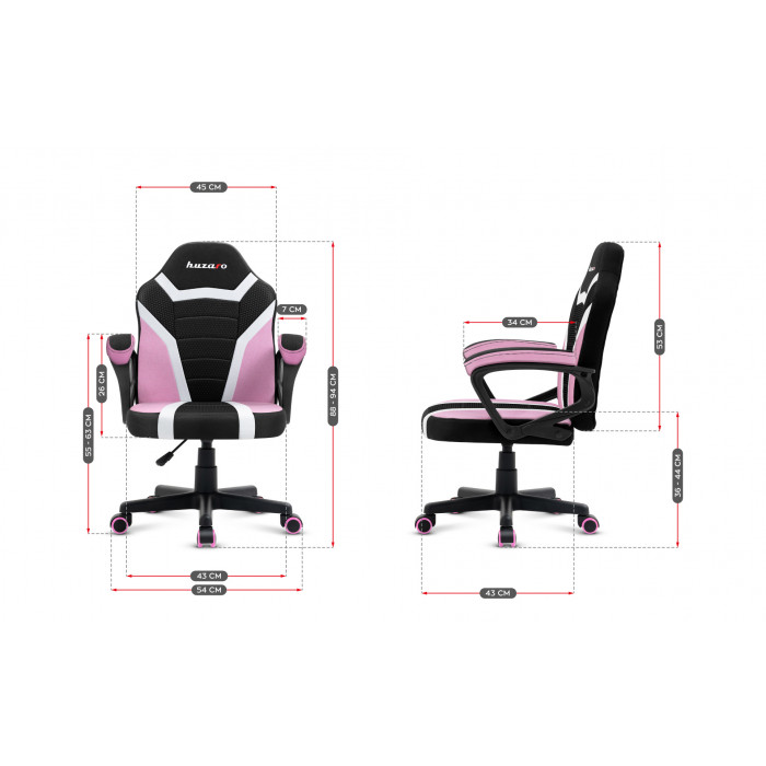 Dimensioni della sedia Ranger 1.0 Rosa Mesh