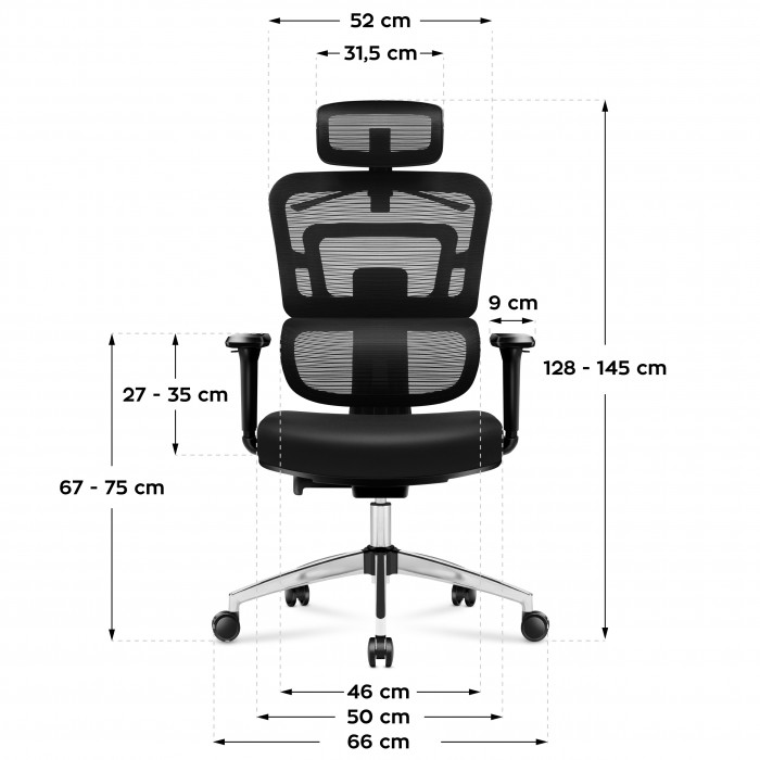 Dimensioni della sedia da gioco Mark Adler Expert 4.9