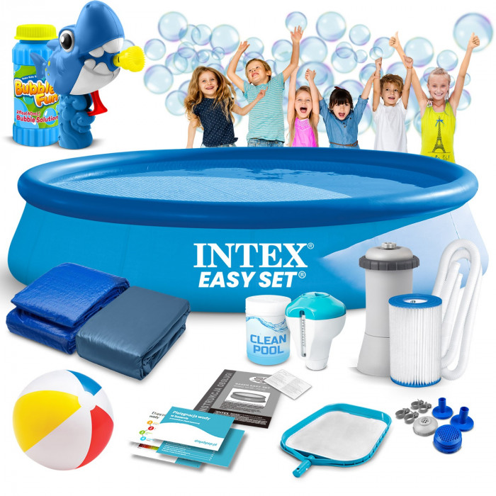 Piscina ad espansione da esterno 366 x 76 cm 15in1 INTEX 28132 + macchina per le bolle GRATIS!