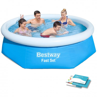 Piscina gonfiabile rotonda esterno fuori terra da giardino 244 x 61 cm Bestway 57448