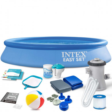 Piscina gonfiabile rotonda fuori terra da esterno 305 x 61 cm 16in1 INTEX 28118
