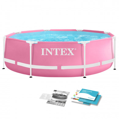 piscina fuori terra rotonda rigida Metal Frame esterno 244 x 76 cm INTEX 28290
