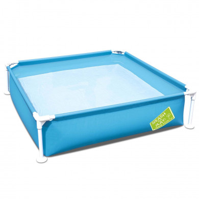 Bestway 56217 piscina da giardino rettangolare per bambini con struttura in metallo 122 x 30,5 cm